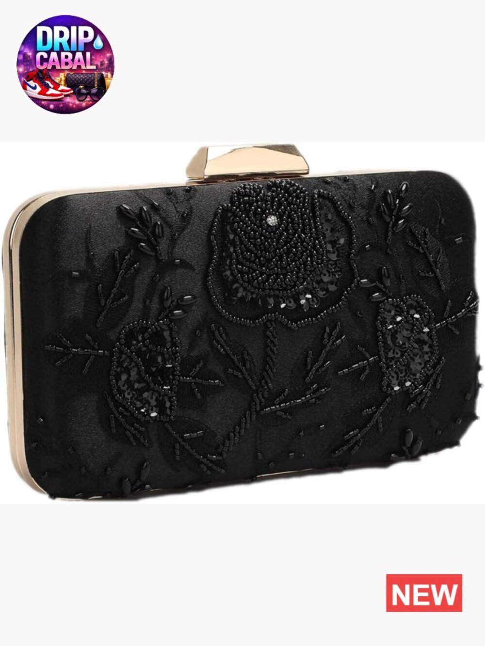 Beaded Sequin Clutch Evening Bag Crossbody Purse Wedding Party